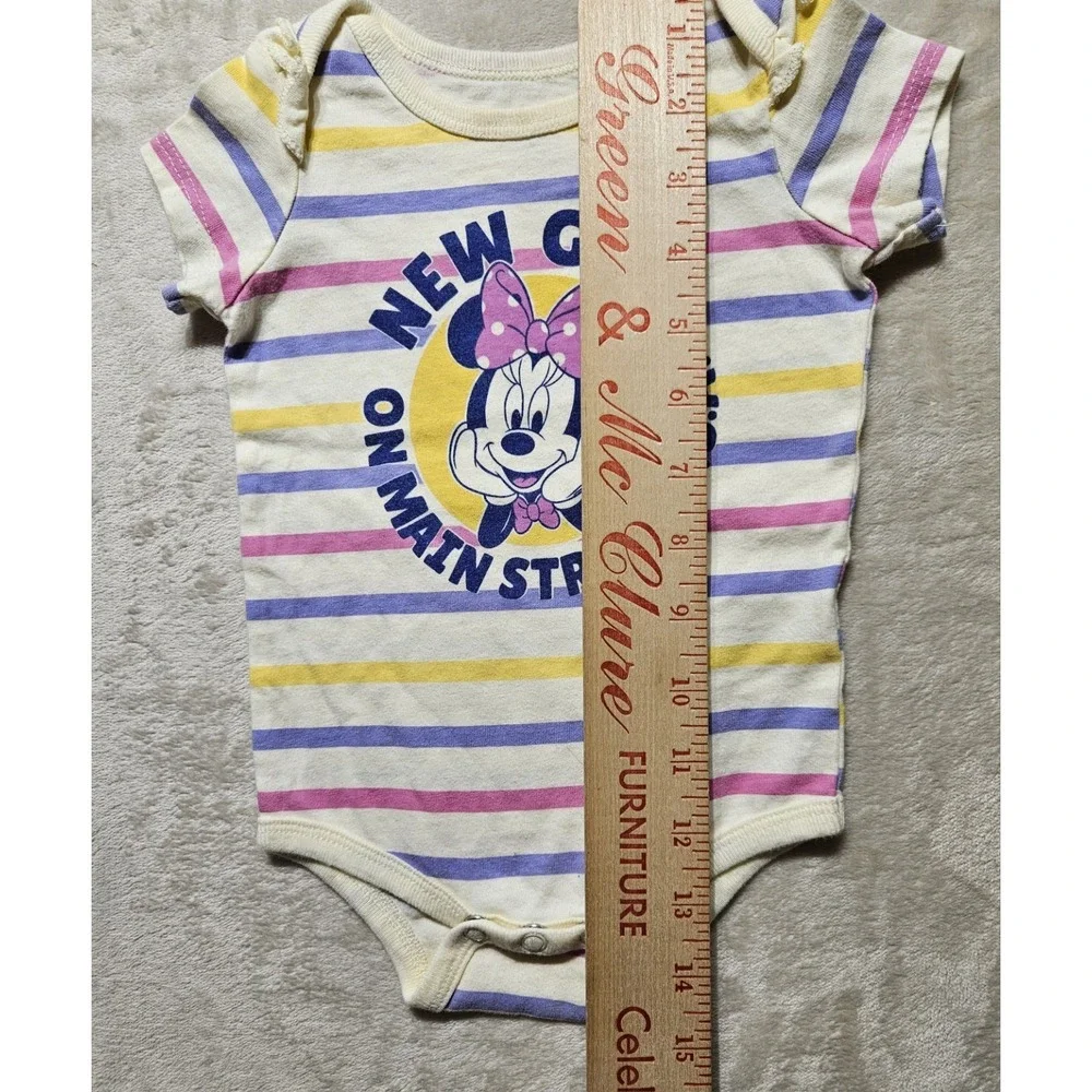 Disney World Minnie Mouse‎ New girl On Main Street U.S.A Bodysuit Size 3-6 mos